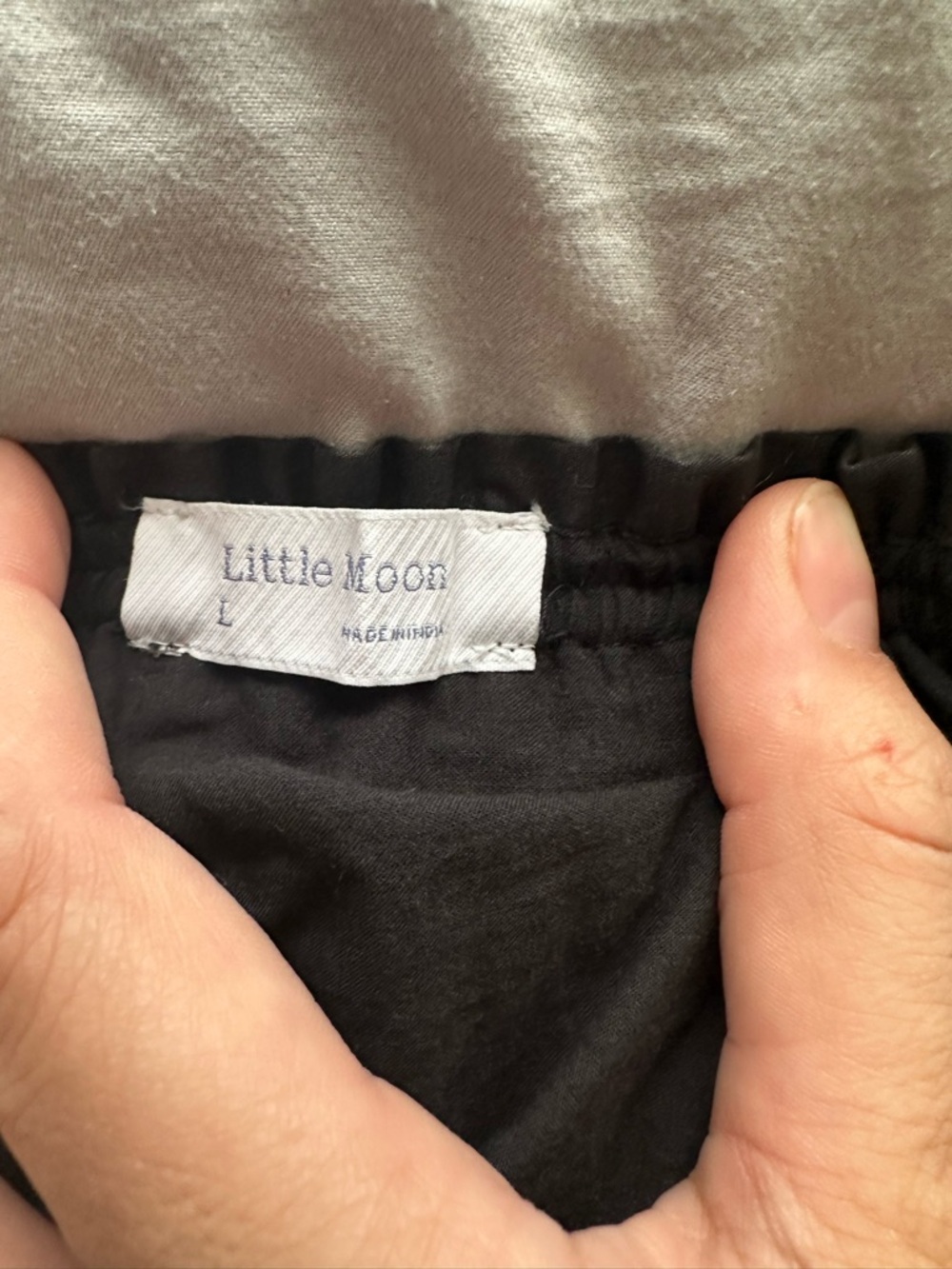 Aritzia Little Moon Black Midi Skirt with Embroidered Hem - Picture 3 of 3